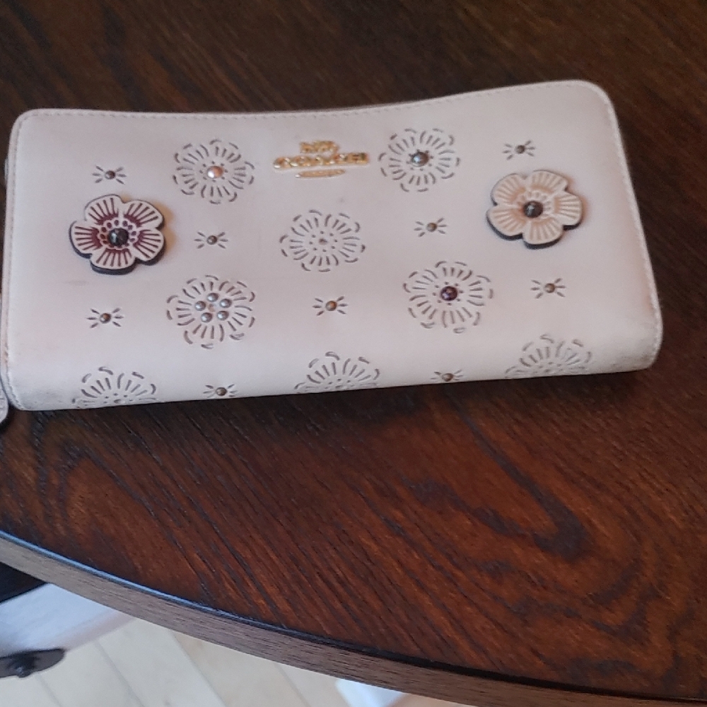 Coach Beige Floral Women's Wallet